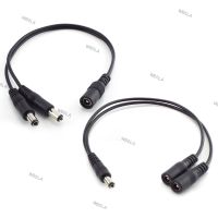 5.5mm 2.1mm Female to Male DC Power Splitter Connector Plug Extension Cable for CCTV LED Strip Light Supply Adapter W6TH