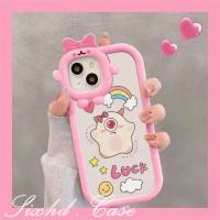 เคสโทรศัพท์สำหรับ Samsung Galaxy A50S A30S A50 A20 A30 A21S A11 A31 A51 A71 M11 S23 S23มากบวกกับ S23 S20 FE น่ารักและโชคดีเคสกันกระแทกมือถือฝาครอบปลอกอ่อนเลนส์สัตว์ประหลาดกรอบใส