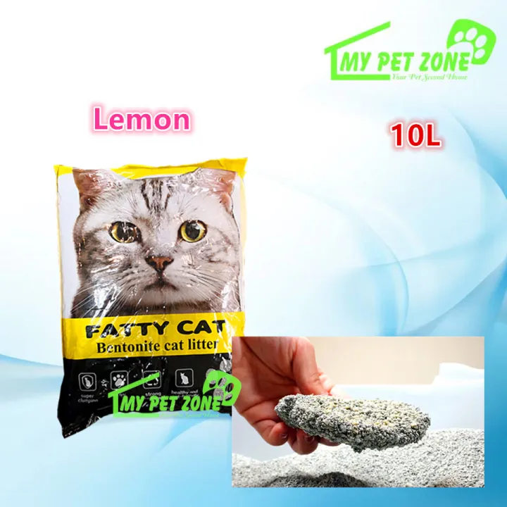 Fatty Cat Bentonite Cat Litter LEMON 10L Lazada