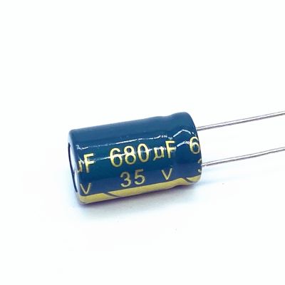 ✵ 10pcs/lot Low ESR/Impedance high frequency 35v 680UF aluminum electrolytic capacitor size 10x17 680UF35V 20
