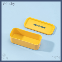 Veli Shy กล่องใส่สำลีแบบพกพาผ้าฝ้ายใหม่,กล่องใส่ที่ยึดไหมขัดฟันสำหรับเดินทางกล่องเก็บของจิปาถะมีสายกันฝุ่น Kotak Penyimpanan Kabel หูฟัง