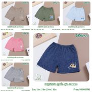 DQ2209 Quần đùi cộc cotton DOKMA cho bé trai - bé gái 9-36m