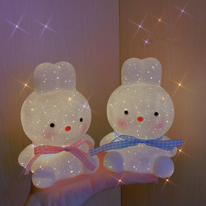 xmas-พร้อมส่งจ้า-ไฟกลางคืนกระต่ายน่ารัก-ตกแต่งห้องนอนโคมไฟ-led-ของขวัญวันเกิด