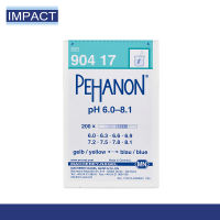 แถบทดสอบค่าpH ตัวบ่งชี้ค่าpH ชุดตรวจสอบค่าpH ตรวจสอบค่าความเป็นกรด กระดาษ PEHANON pH 6.0-8.1 MN#904 17 (ออกใบกำกับภาษีได้)