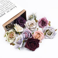 【cw】5PCS Silk Roses R Wedding Decorative Fake Flowers Artificial Plants Bride Brooch Scrapbooking Cheap Christmas Home Decor ！