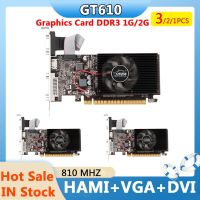 GT610 Graphics Video Card 810MHZ DDR3 1GB Computer Low Noise Graphics Card HD+VGA+DVI Accessories for Computer Desktop Game Adapters