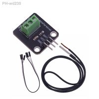 DS18B20 Temperature Sensor Module Kit Waterproof 100CM Digital Sensor Cable Stainless Steel Probe Terminal Adapter For Arduino