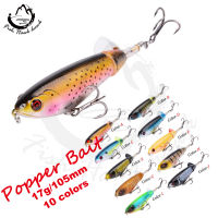 Hot Sale 17g 10.5cmTopwater Floating Whopper Plopper Lure Hooks Hard Bait propeller Fishing Lures