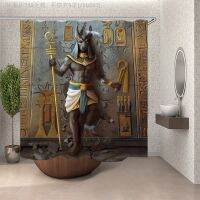 【CW】卐  Egypt Anubis Egyptian Culture King Shower CurtainWaterproof Polyester Fabric Décor pyramid curtain with 12 hooks