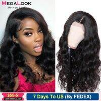 【jw】♚♧☸  30 Inch Front Wig T Part Transparent Frontal Wigs Human Hair Closure