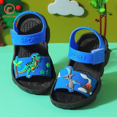 【Candy style】 YA ZHOU LONG รองเท้าแตะเด็กผู้ชาย ใหม่ การ์ตูนเด็ก ด้านล่างนุ่ม ระบายอากาศ กันลื่น รองเท้าชายหาดสำหรับเด็ก