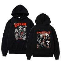 Scream VI Ghostface Hoodie Unise Horro สเวตเชิ้ตการ์ตูน Felpa Moletom ลายพิมพ์แขนยาวชุดนอนสำหรับฤดูหนาวผู้ชายใส่ได้ทุกเพศ