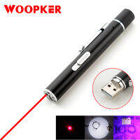 3 in 1 Flashlight Lighting Pen Infrared Purple Light Stainless Steel Flash lights Red s Pointer