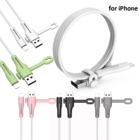 สำหรับ IPhone สายชาร์จป้องกันการพันสายข้อมูลเครื่องป้องกันสายไฟ Winder ป้องกันสายซิลิโคนอ่อนสำหรับ IPhone USB