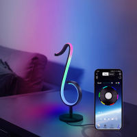 APP Note Night Light RGB Symphony Table Lamp Remote Control Symphony Musical Note Light Car Desktop Night Light For Home Bar