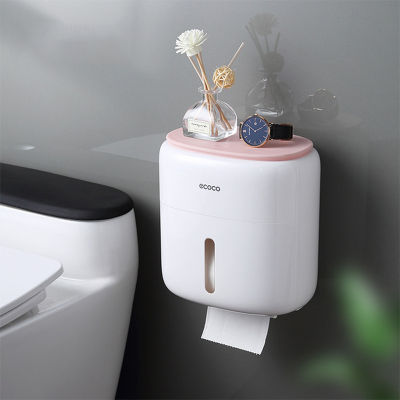 Double Layer Toilet Paper Holder Waterproof Multifunction Tissue Box Wall Mount Roll Paper Rack Toilet Roll Dispenser Portable