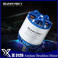 SUNNYSKY มอเตอร์ไร้แปรงเร็วกว่า800KV 550KV X3126-III สำหรับ30E 3D ปีกคงที่3A มอเตอร์กำลังแรงสูงสุดเฟรมโดรนเครื่องบิน