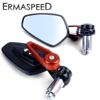 【car parts】7/8 Quot; 22Mm CNC รถจักรยานยนต์กระจกมองหลัง Universal Blue Glass Scooter Bar End Handlebar กระจกมองหลังอุปกรณ์เสริม