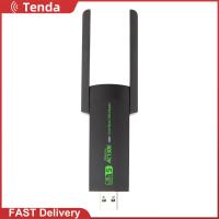 1300Mbps อะแดปเตอร์ไร้สายแบบ USB Dual Band เครื่องส่งสัญญาณไวไฟ AC 5.8GHz-866Mpbs เครื่องรับสัญญาณไร้สายฟรีไดรฟ์สำหรับ PC Windows 11/10สำหรับแล็ปท็อปเดสก์ท็อป Win11/10