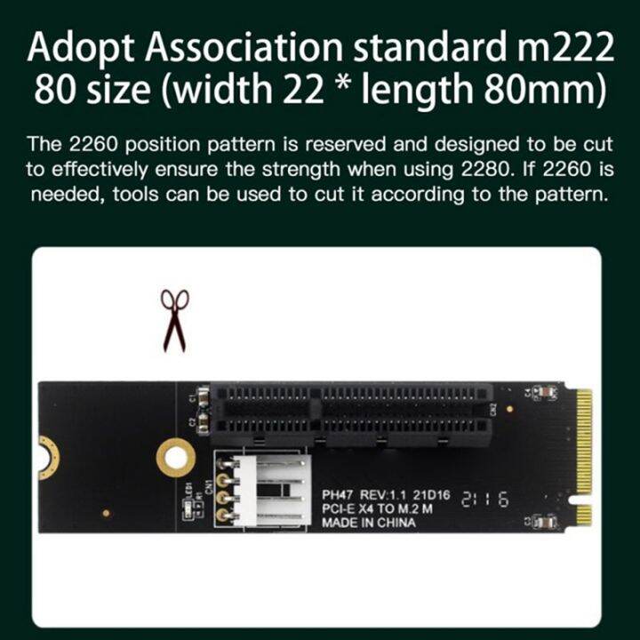 ngff-m-2-to-pci-e-4x-riser-card-m2-m-key-to-pcie-x4-adapter-with-led-indicator-sata-power-riser-for-bitcoin-mining