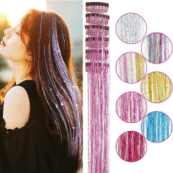 Hair extension gold wire hair extension wire tinsel set heat resistant