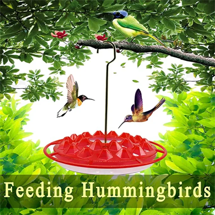 กลางแจ้งแขวน Hummingbird Feeder 25 Feeding Ports LeakProof Bird Feeder