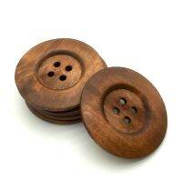 5pcs 60mm 6cm Natural Brown Large Wood Buttons Round Sewing 4 Holes Embellishments Cardmaking Scrapbooking Bag Decorations Haberdashery