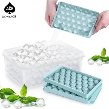Ice Cube Tray, Stackable Ice Trays for Freezer with Lid and Bin, Easy  Release 64 Nuggets Ice for Chilling Cocktails Whiskey Tea Coffee Cool Drinks