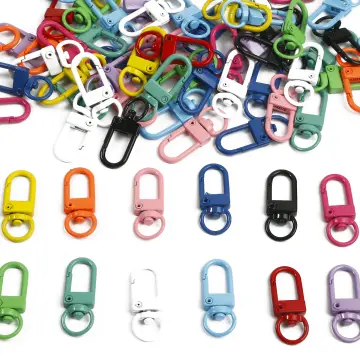 5pcs Colorful Small Key Chain Ring Metal Lobster Clasp Connector Clips Bag  Car Keychain DIYJewelry Accessories Key Hooks Hook Up Base Findings