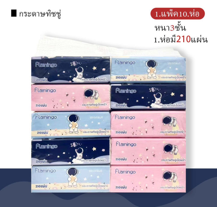 กระดาษทิชชู่-ทิชชู่เช็ดหน้า-หนา3ชั้น-1ห่อมี240แผ่น-หนานุ่มไร้ฝุ่น-สินค้าคุณภาพดี100