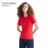 CALVIN KLEIN เสื้อยืดผู้หญิง Institutional Logo ทรง Slim  รุ่น J217960 XL6 - สีแดง