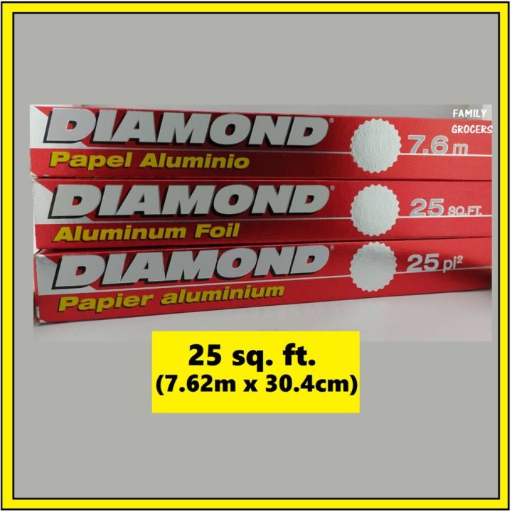 Foil Diamond Aluminium Foil 25 sq.ft 7.6m ORIGINAL | Lazada