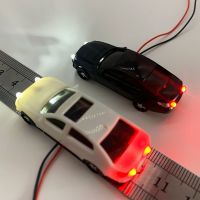 3 Pcs HO Scale Model Train Cars Plastic Model Cars with 6V-12V LED Lights