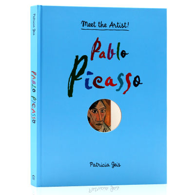 Meet artist childrens art three-dimensional series great artist Picasso English original Pablo Picasso meet the artist paper art museum three-dimensional book flipping Pablo Picasso