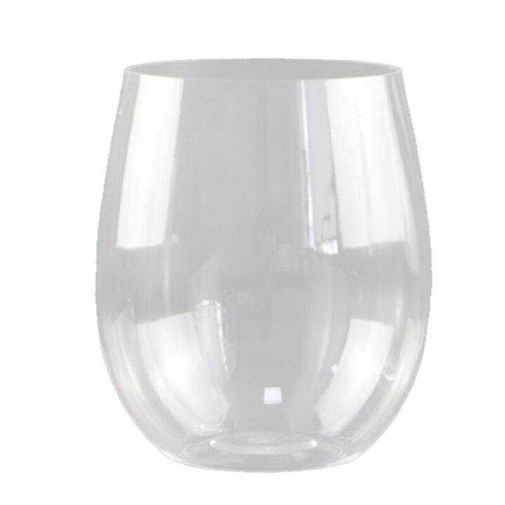 Plastic Stemless Wine Glasses Disposable 12 Oz 16 Oz Clear Plastic Wine ...