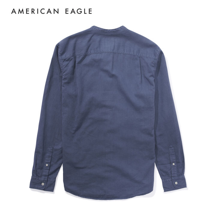 american-eagle-band-collar-linen-button-up-shirt-เสื้อเชิ้ต-ผู้ชาย-nmsh-015-1484-442