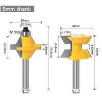 【The-Best】 MULTI DEAL 2Pcs 120องศา Wood Router Bit ชุดงานไม้ Groove Chisel Milling Cutter เครื่องมือ-8มม./12มม./12.7มม. Shank