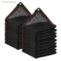 ▽♤⊕ Black Shade Cloth 3 Pin Mesh Tarp with Grommets Garden Sunblock Shade Anti-UV HDPE 50 Shading Net Plant Cover Greenhouse Patio