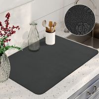 【CC】◑❦  Super Absorbent Drain Dish Drying Tableware Drainer Mats Dinnerware Placemat Non Rugs