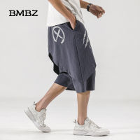 Chinese Style Plus Size Summer Shorts Mens Fashion Print Cropped Shorts Hip Hop Sweatpants Hip Hop Cotton Linen Harlan Shorts