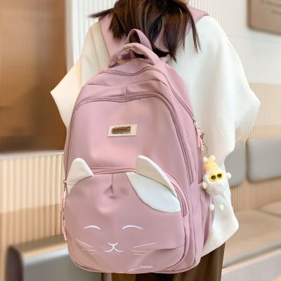 Girl High Capacity Nylon School Bag Lady Waterproof Cute Cartoon Pattern Laptop Fashion Female Travel Bag College Backpack Women