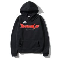 《Qinghe Yi Fang》 Sicko Born From Pain Hoodie ผู้ชายผู้หญิงแฟชั่น Casual Harajuku Hoodies Man Sweatshirt ขนาดใหญ่หลวม Hooded Sweatshirts