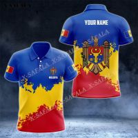 MOLDOVA Eagle Flag European 3D Print Polo Shirts Men Slim Collar Short Sleeve StreetWear Casual Top New Summer Clothing