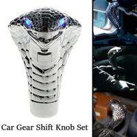 [100% Original] รถ COBRA เกียร์หัว SHIFT KNOB Blue/ดวงตา LED สีแดง Shifter ปรับเองอัตโนมัติ (สีฟ้า)