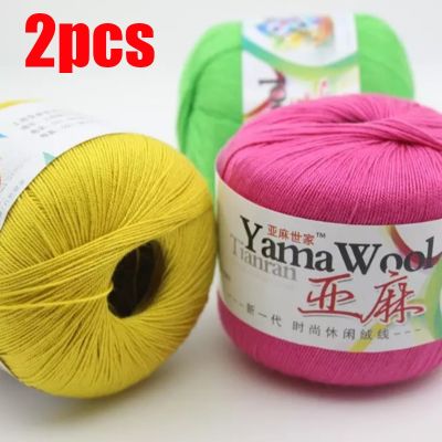 【CC】 2pcs Cotton Yarn for Hand Knitting Thin Crochet Ilos Para Tejer Thread Bowl