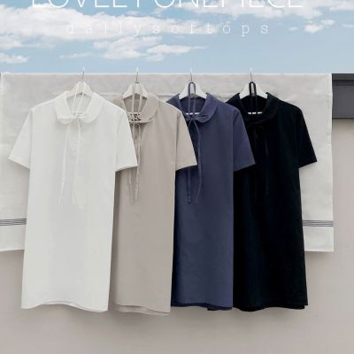 28322 Doll Collar Half-Sleeved Shirt Dress Loose Casual Dress Mint Beauty Clothes