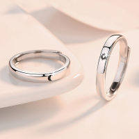 XZCXC แหวนแต่งงานปรับได้สไตล์มินิมอลแบบทันสมัยแหวนหมั้นแหวนชุดแหวนดวงจันทร์1นิ้วเครื่องประดับคู่