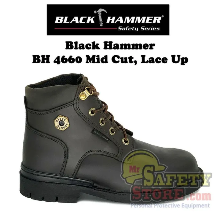 Black Hammer 4000 Series Mid Cut Lace Up Safety Shoes BH4660 Lazada