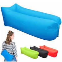 Inflatable Lounger Air Sofa Lightweight Beach Sleeping Bag Air Hammock Folding Rapid Inflatable Sofa for Beach Camping Travel