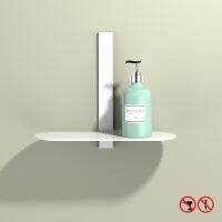 ✎✿✁ Euro Style Aluminum Shelf Black Makeup Rack Free Punch Shampoo Holder 3M Tape Anodize No Rust No Fall Off Hardware